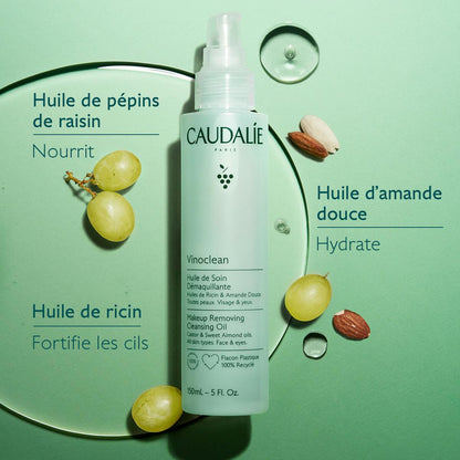 Huile de Soin Démaquillante à l'Huile d'Amande Douce + Ricin - 150ml